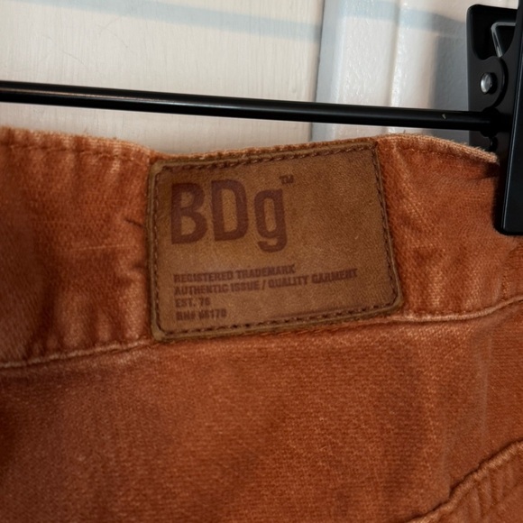 BDG Womens Rust/Orange Super Soft Moleskin 100% Cotton Boot Cut Jeans Size 34x32 - Picture 9 of 13